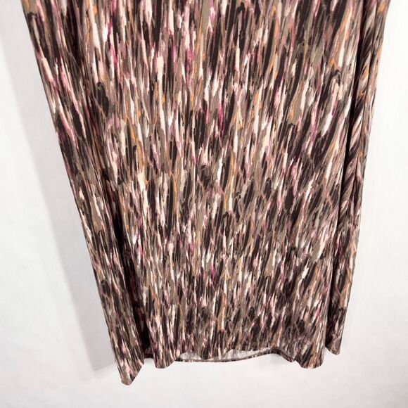 Dana Buchman Plus Size 3X Dress Shift‎ Sleeveless Brown Knee Length Drape 848 - Picture 6 of 9